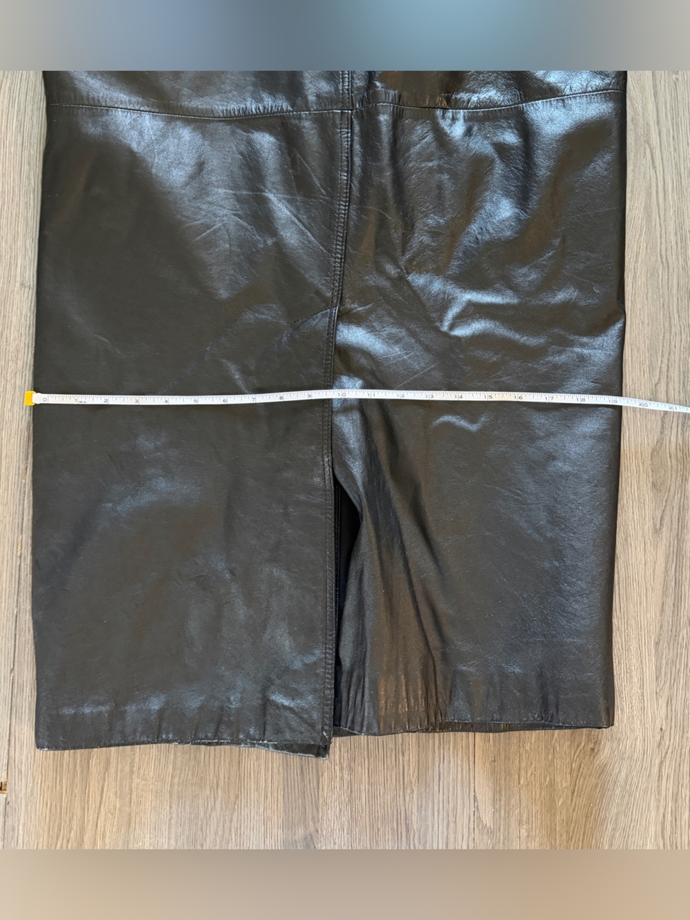 Vintage Black Leather Long Coat - Picture 10 of 13
